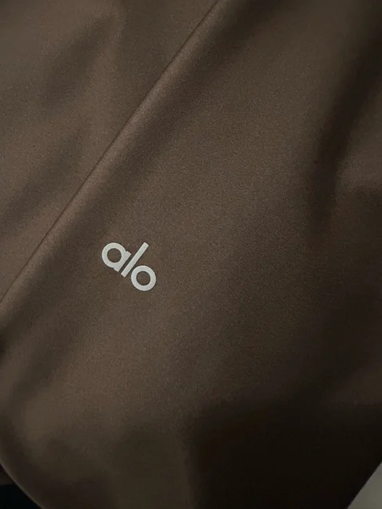 ALO Yoga High-Rise Chocolate Brown Leggings - Picture 3 of 4